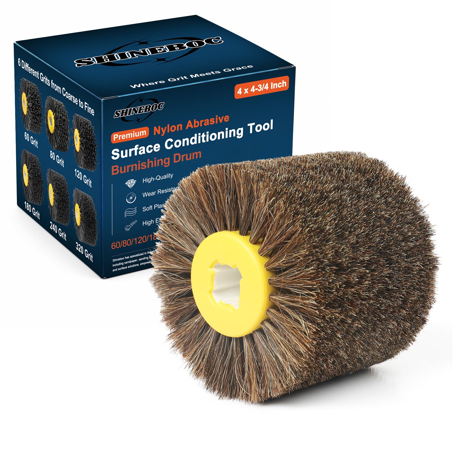 Shinboc 80 Grit Nylon Polishing Wheel - Fine Surface Conditioning -16
