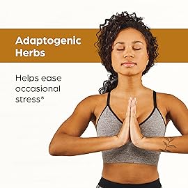 SANDHUHERBALS Ashwagandha Supplement | 60 Organic 4 in 1 Capsules, 1 Month Supply | with Zinc, Black Pepper and Holy Basil Extract | Supports Immune Health | Non-GMO