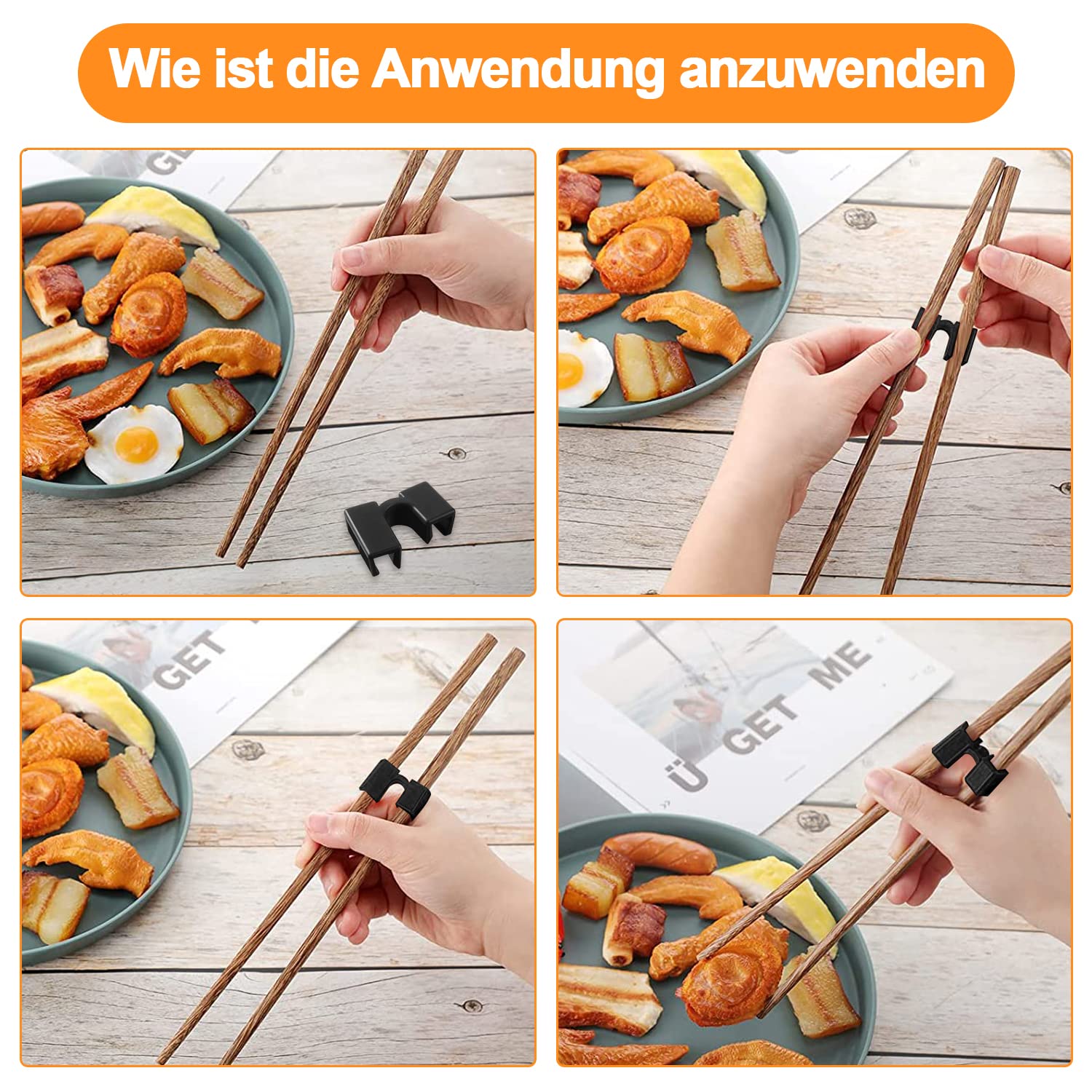 XURJUMI Essstäbchen-Trainer - 10 Stück Lernhilfe Für Kinder XURJUMI Essstäbchen-Trainer - 10 Stück Lernhilfe Für Kinder