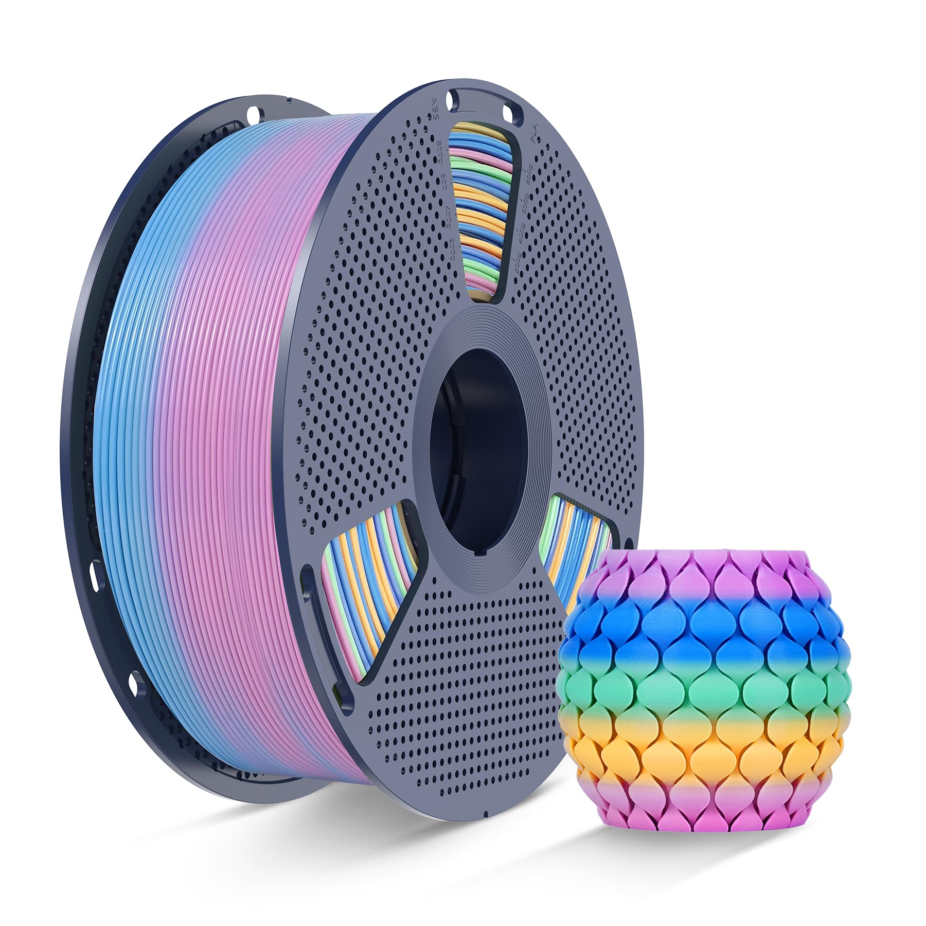 SUNLU Rainbow PLA Filament 1.75mm,1KG Spool(2.2 lbs), Rainbow PLA 04