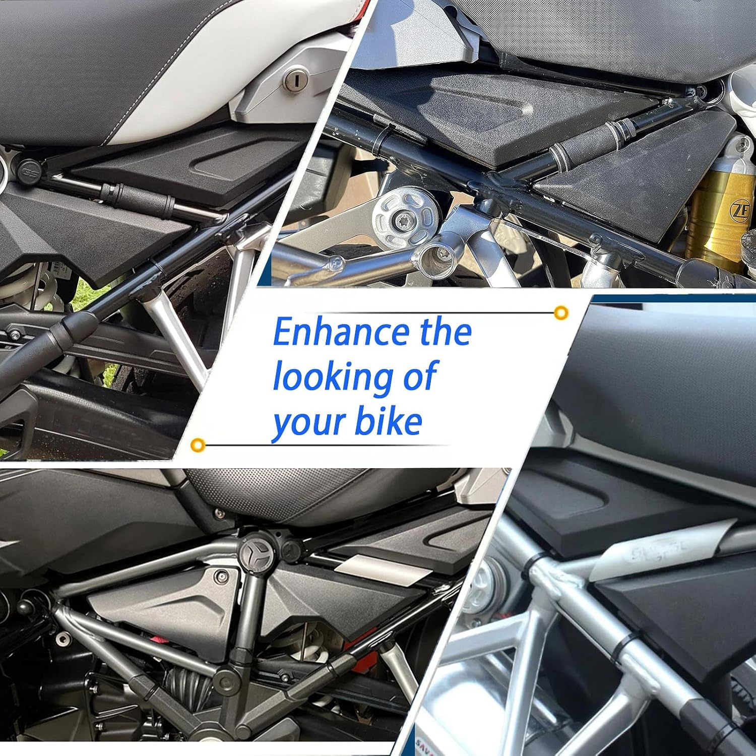 Upper Frame Infill Side Panel Trim Decorative Protector Guard Cover Protection fit for R1200GS LC/ADV 13-19 R1250GS 19-22 R1250GS Adventure 2019-2023