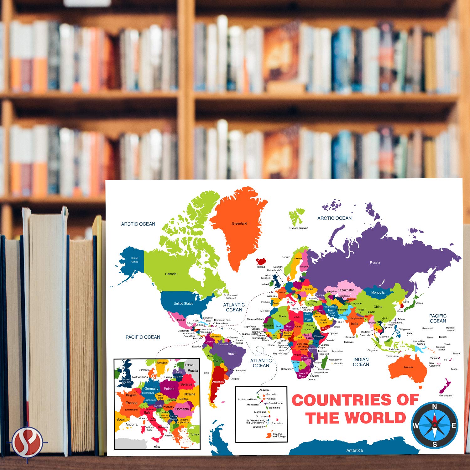 All Countries and Flags of The World Educational Map | Great