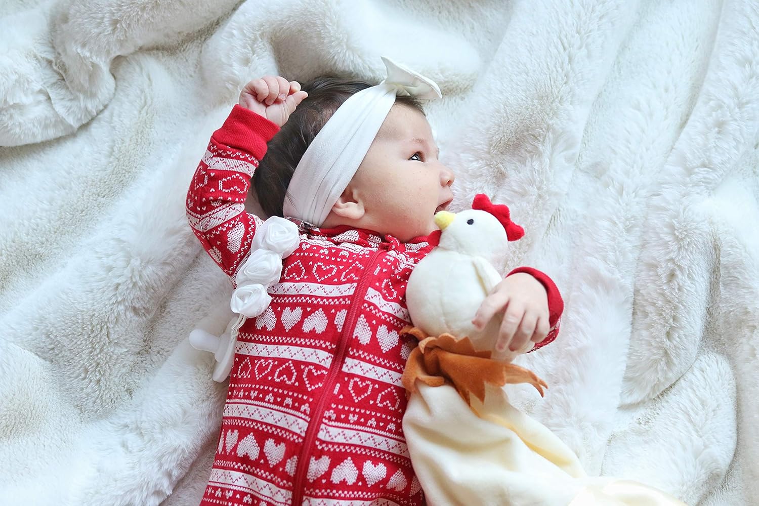 Chicken Lovey Blanket for Baby | Large 20" x 20" Baby Lovey for Girls or Boys | Cute Chicken Security Blanket for Babies and Toddlers