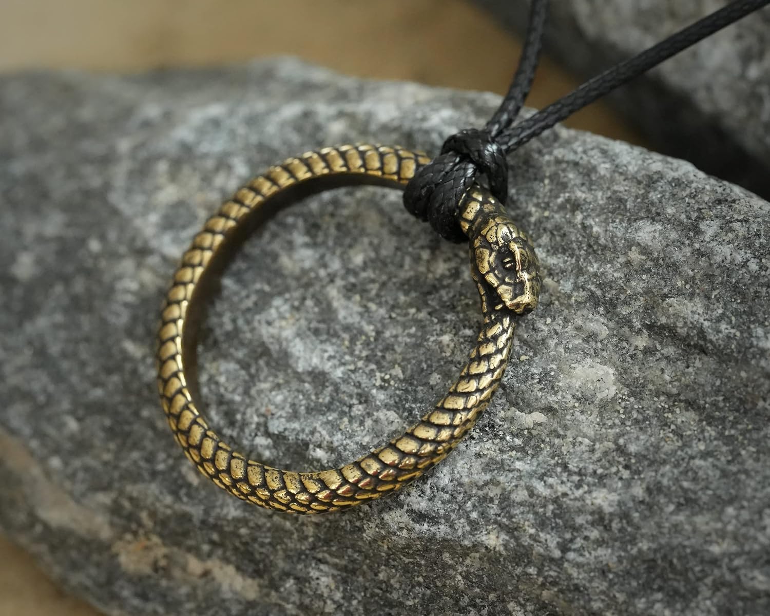 Baldur Jewelry - Viking Ouroboros Snake Necklace for Women Men - Viper Ring Snake Pendant Necklace Amulet Charm - Snake Chain Necklace - Snake Jewelry Gifts - Viking Jewelry for Men- Viking Gifts
