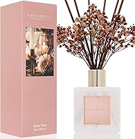 Vista 5 de Cocorina Juego de Difusor de Varillas, Difusor de Varillas de Flores Cachemira Vainilla, Difusor Aromático con Varillas Aceite Esencial de Fragancia