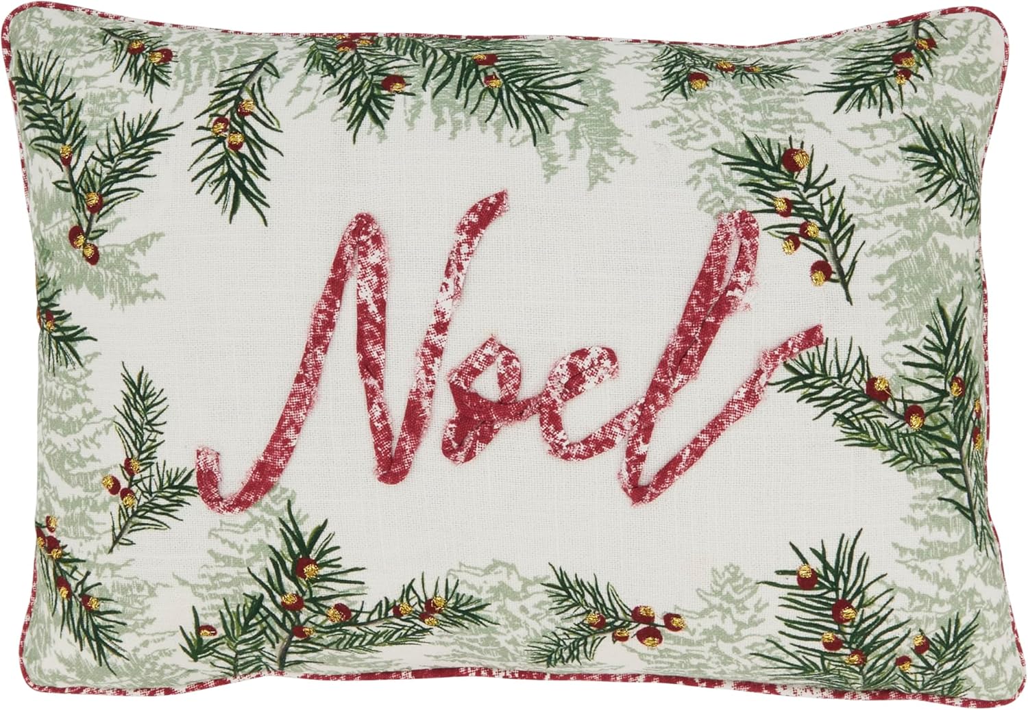 SARO LIFESTYLE Seasonal Serenity Noel Throw Pillow Cover
