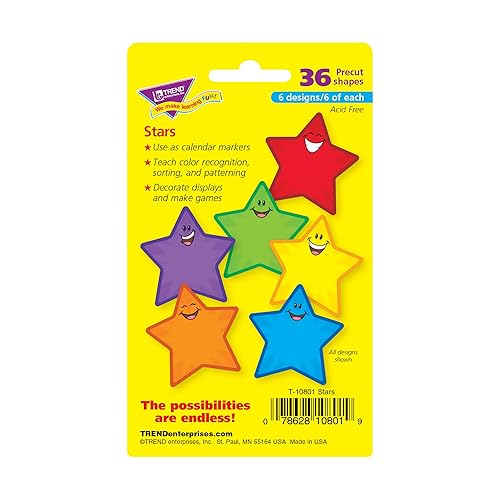 Miniatura 3 de TREND ENTERPRISES Stars Mini Accents Paquete variado, 36 unidades (T-10801)