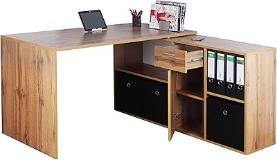 Ricoo Wm081 Ew Bureau Angle Avec Rangement Table Console Extensible Meuble Bureau Avec Tiroir Etagere Armoir A Dossier Bois Chene Wotan Amazon Fr Cuisine Maison Ricoo Wm081 Ew Bureau Angle Avec Rangement Table Console Extensible Meuble Bureau Avec Tiroir Etagere Armoir A Dossier Bois Chene Wotan Amazon Fr Cuisine Maison