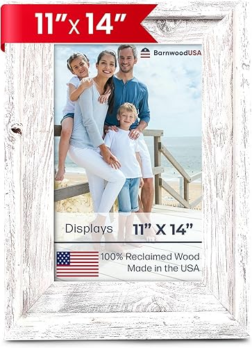 BarnwoodUSA - Portarretratos con marco de estilo rústico