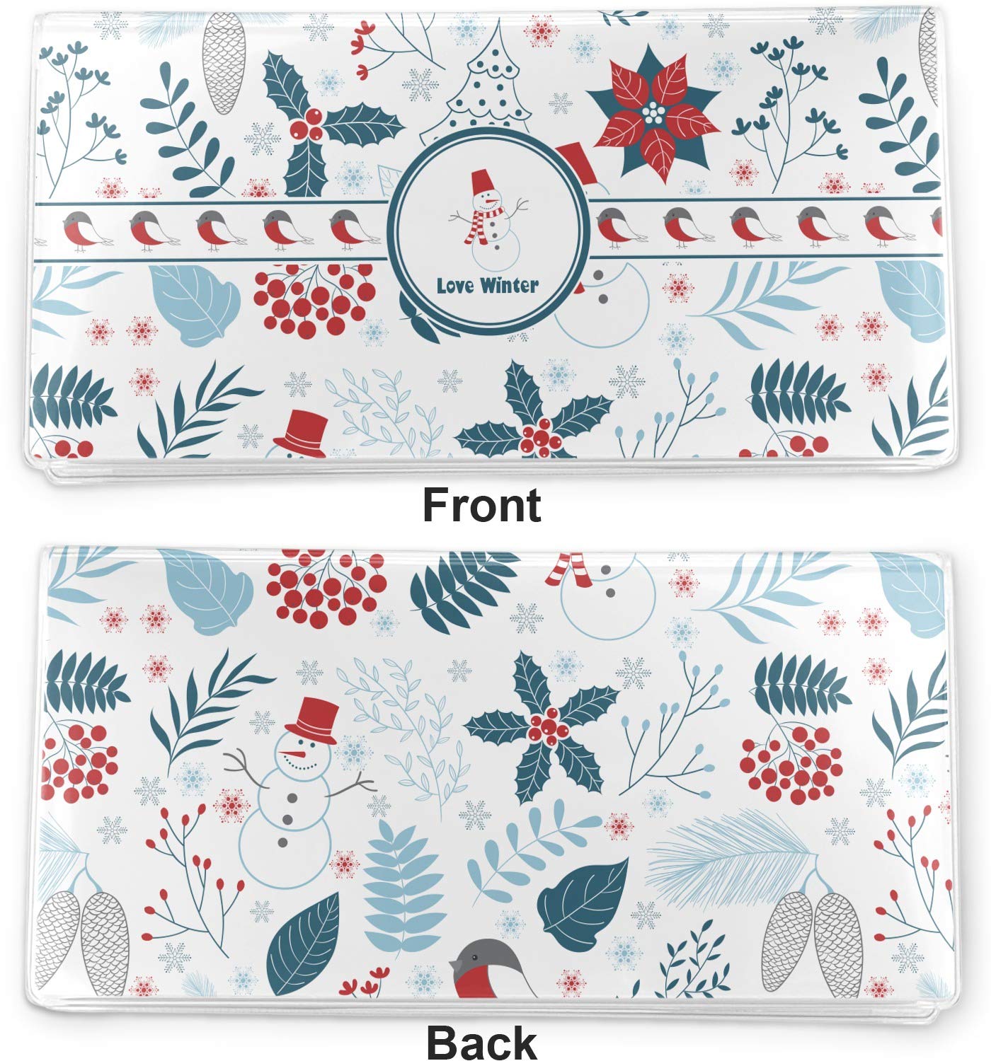 YouCustomizeIt Personalized Winter Vinyl Checkbook Cover