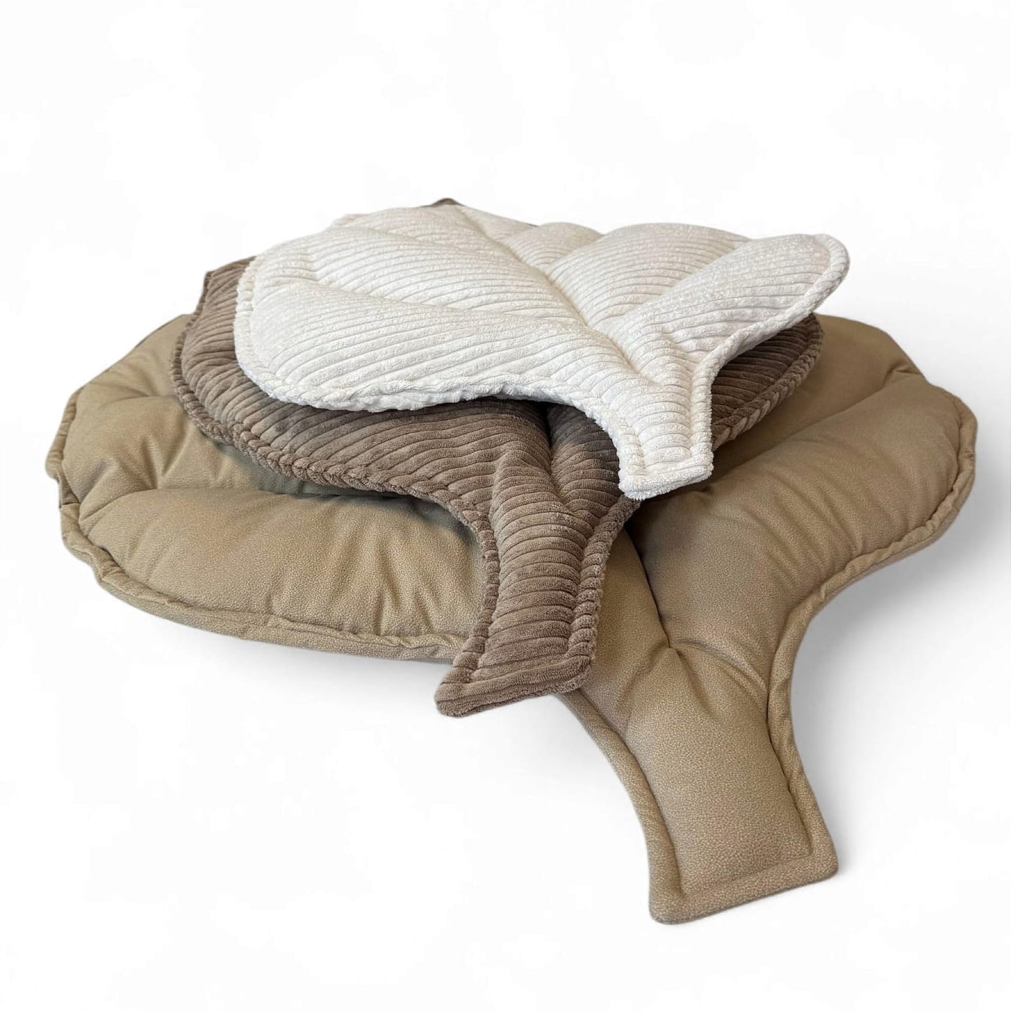 PRASKA Katzendecke Haustierbett - Kuscheldecke Katzenmatte für Hunde und Katzen 75x55cm Blatt Katzenbett, Katzenkissen Weich waschbar - Katzenschlafplatz Katzenkorb Katzensofa, Kitty Blanket