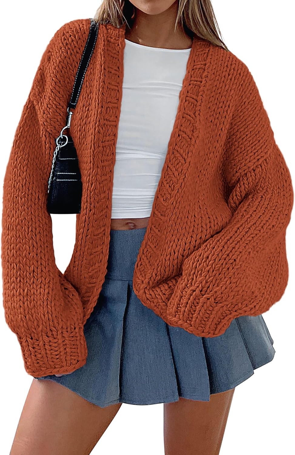 PRETTYGARDEN Cardigan Sweaters for Women Trendy Fall Fashion 2026 Long Sleeve Chunky Knit Cardigans Winter Clothing Outfits