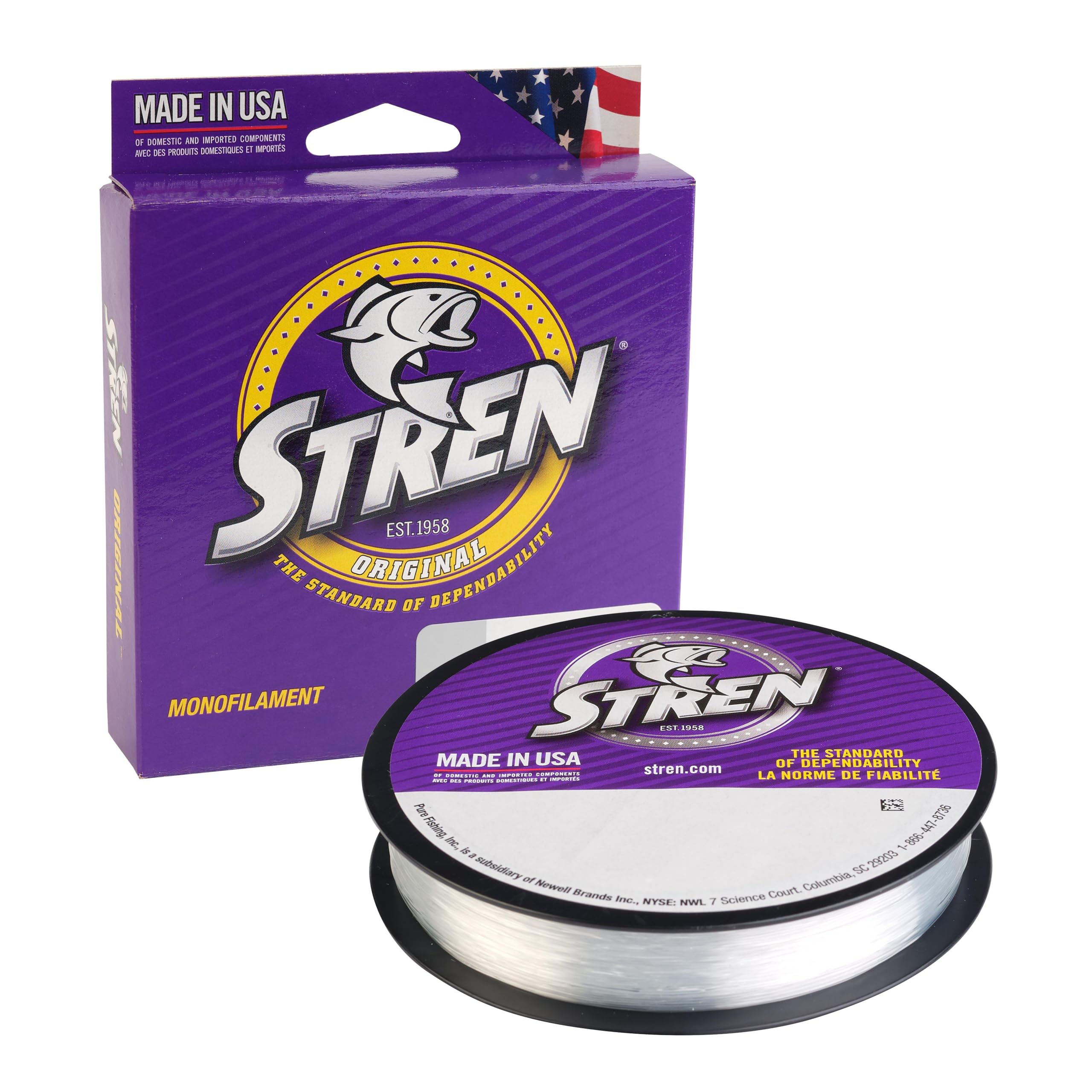 4lb mono fishing line Stren Original Monofilament Line, Clear, watauga Baitcasting Reels, Baitcaster Reels durability and fast recovery Color:Glimmer Bone