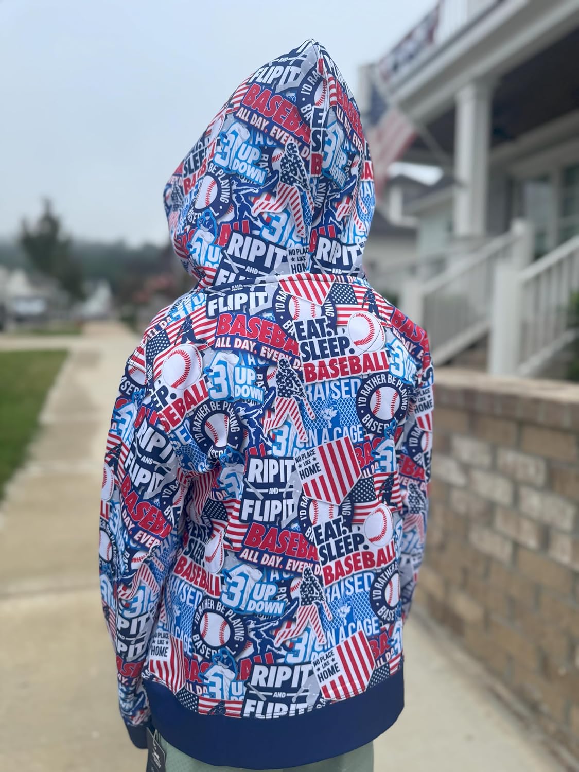 ChalkTalkSPORTS Baseball Lace-Up Hooded Sweatshirts | Gameday Hoodies | Youth & Adult Sizes - Image 5