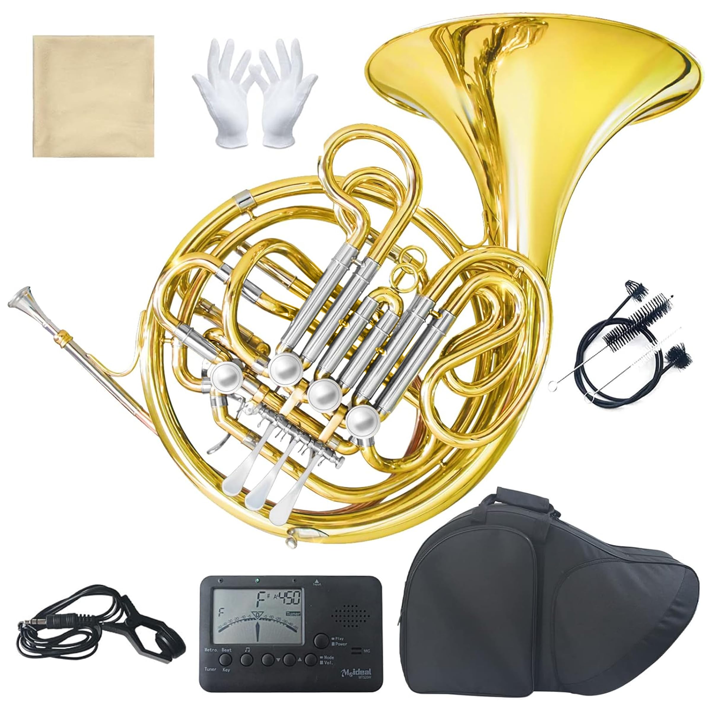 Amazon.com: Double French Horn (Fb/Bb) 4 Keys Gold Lacquer
