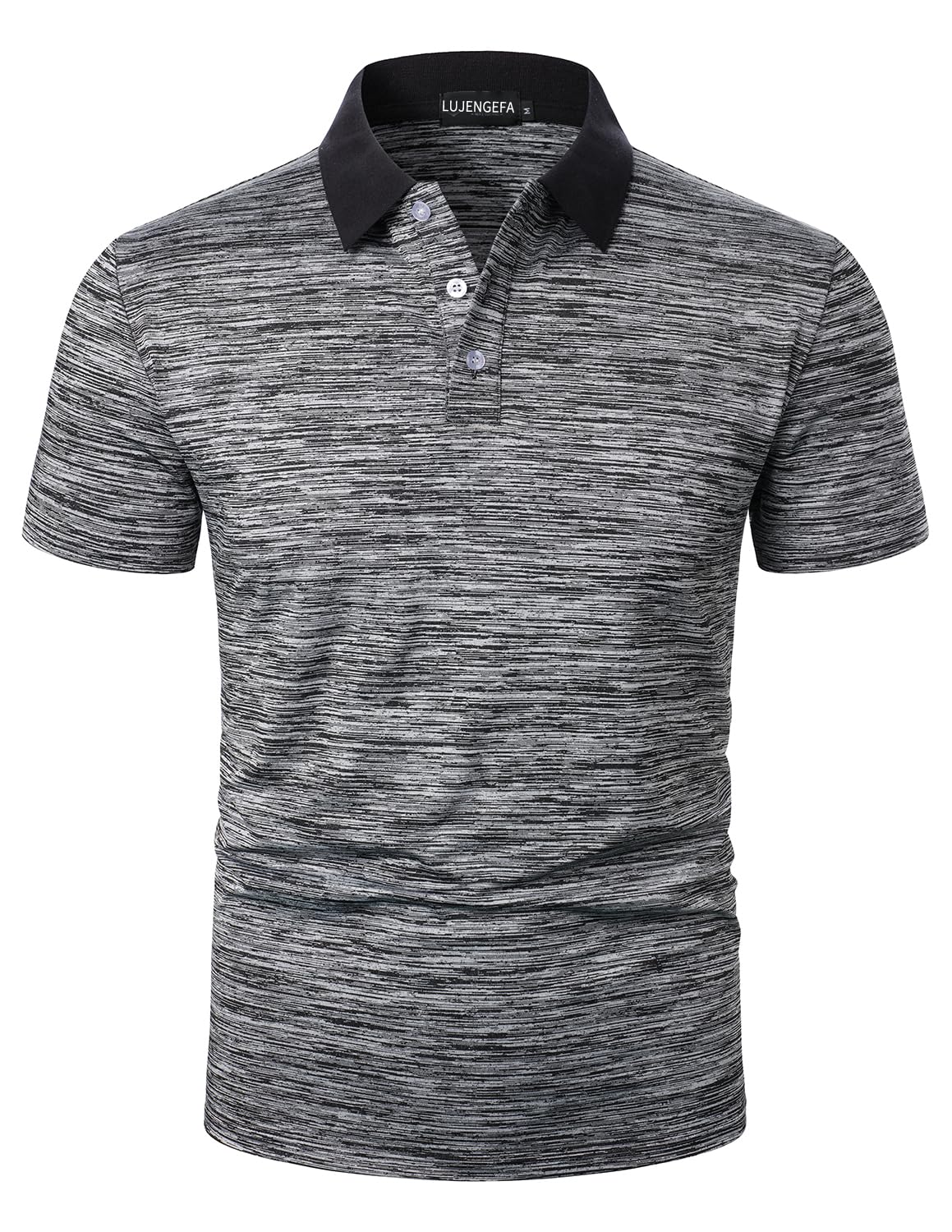 LUJENGEFA Hombre Polo De Secado Rápido Manga Corta Deportes Golf Tenis Polo Verano Informal con Botones Camiseta