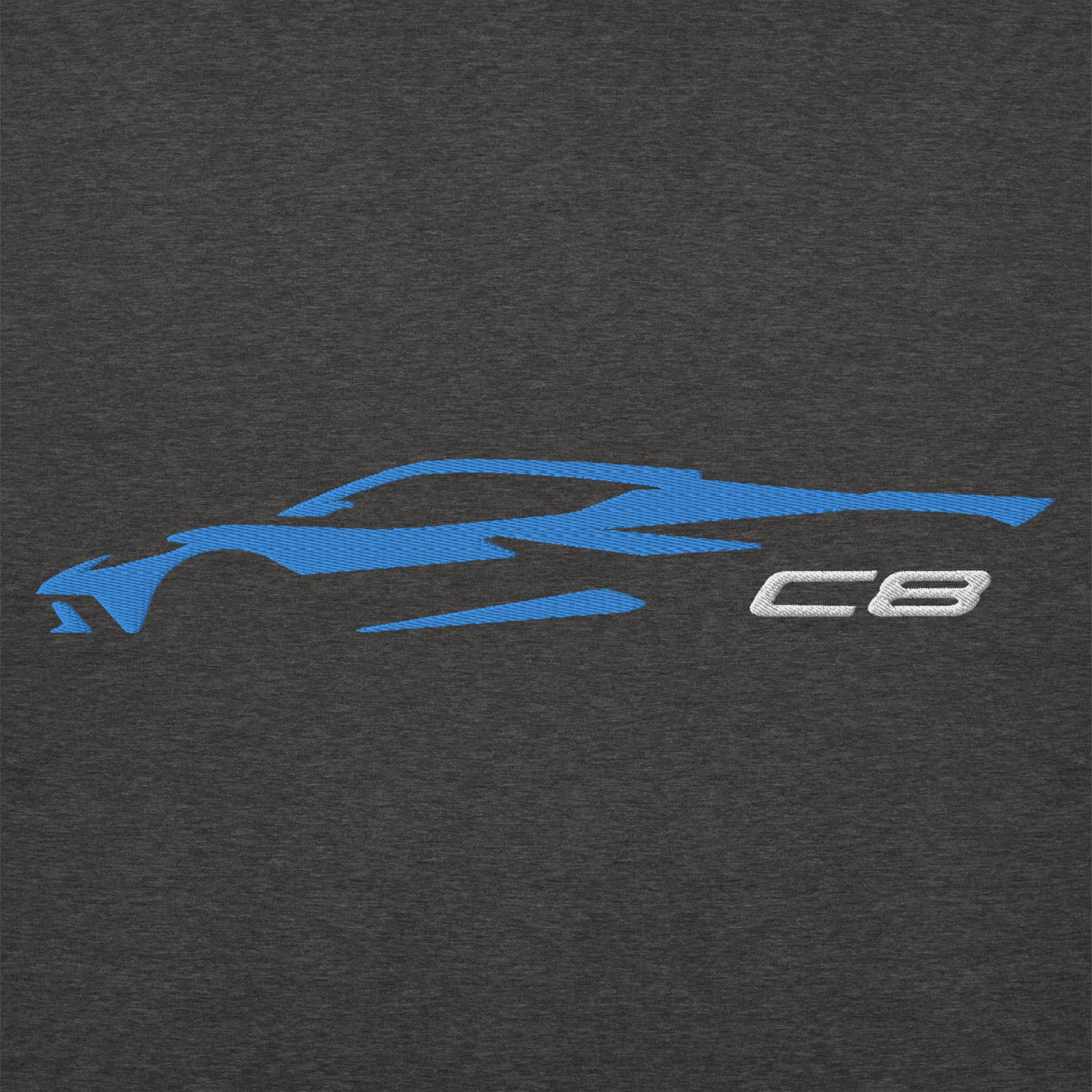 2024 C8 Corvette bluza z kapturem dla Rapid Blue Vette Drivers niestandardowa haftowana bluza z kapturem