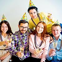 Vista 7 de Collar de cuentas, 120 cuentas de Mardi Gras, collares coloridos de cuentas de Mardi Gras de 33 pulgadas, accesorios de disfraz de fiesta