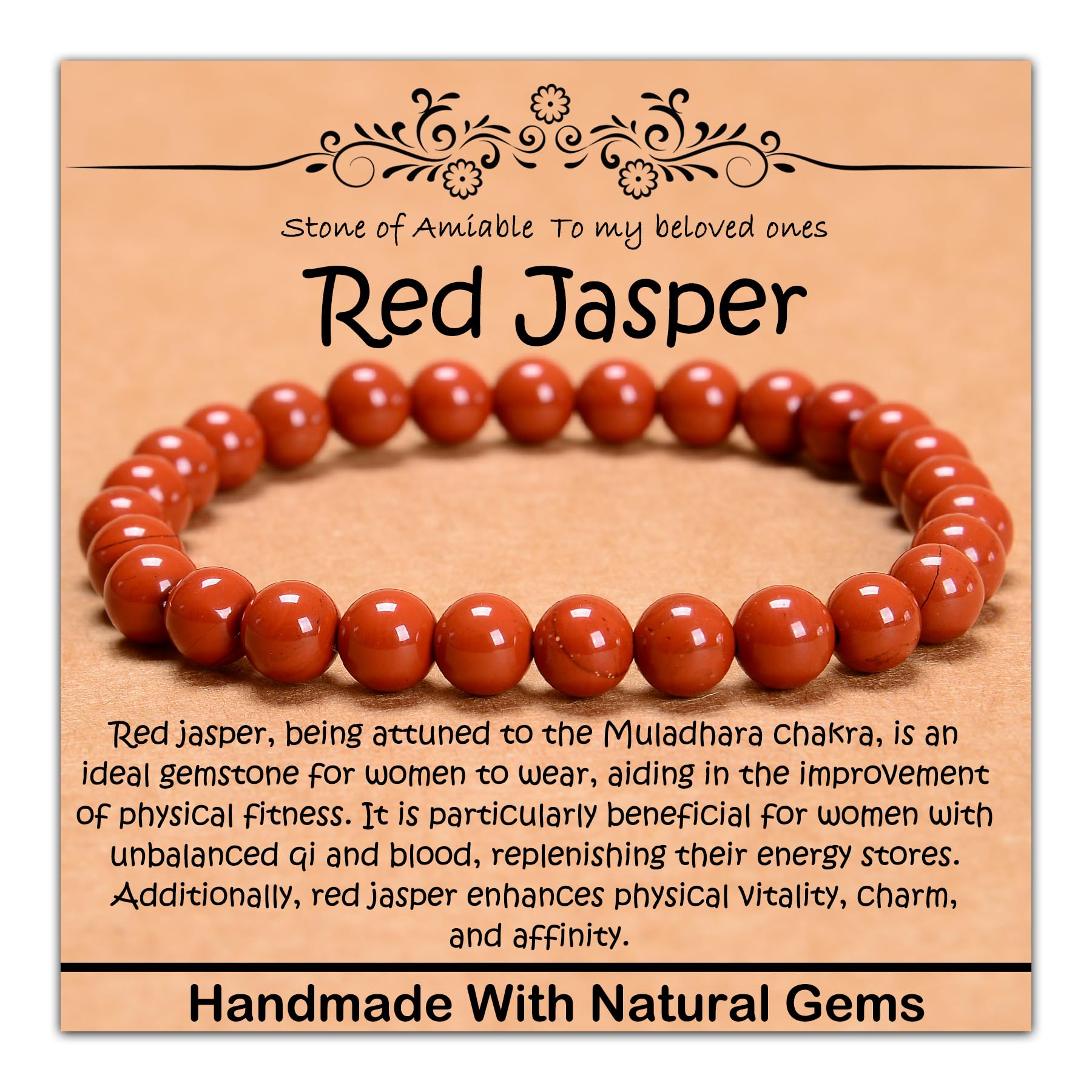 Natural Healing Gemstone Bracelet Handmade Yoga Stretch Elastic Bracelet Stress Relief Crystal Jewelry for Men and Women