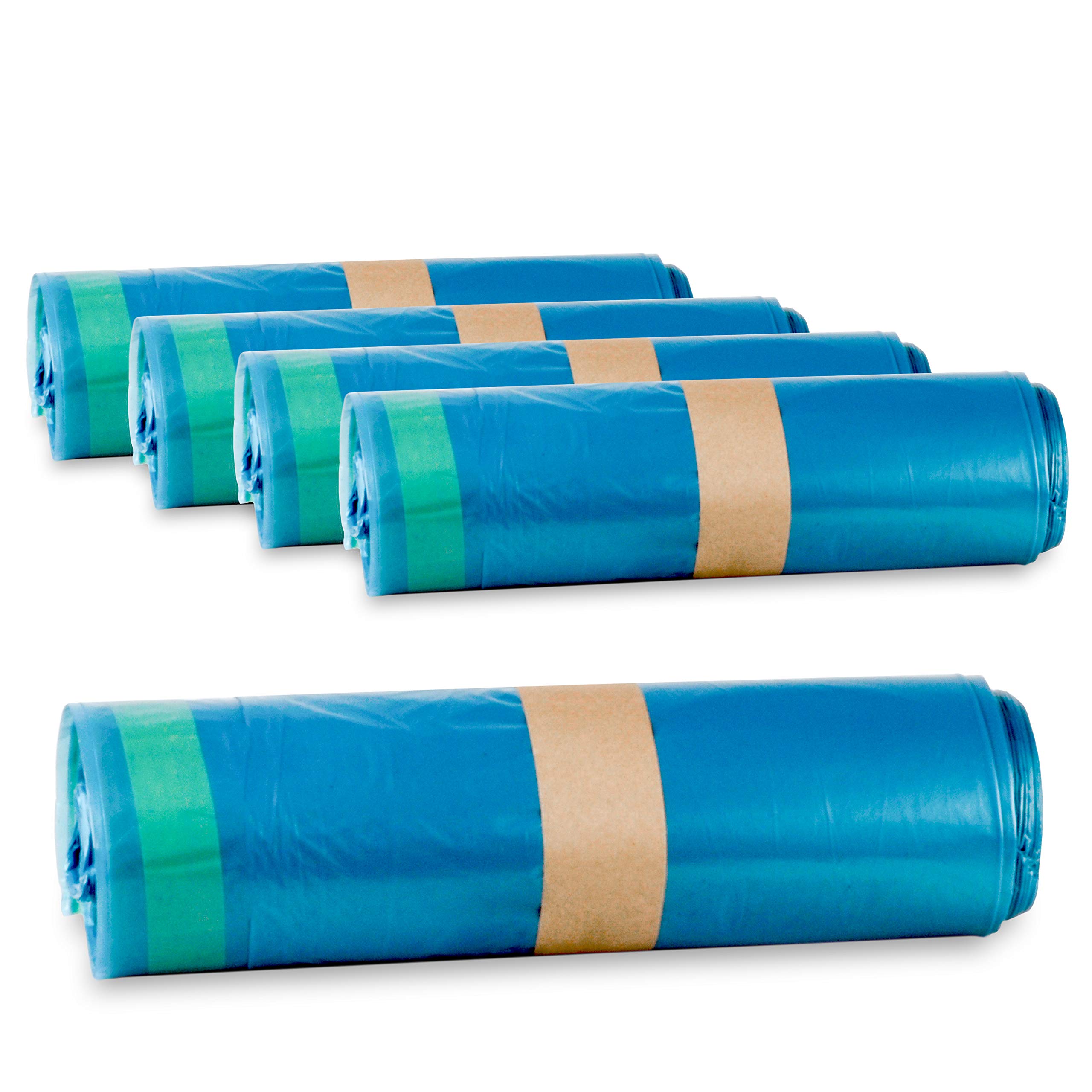 Hypafol Müllbeutel Typ 60 mit Zugband 120l – 250 blaue Schwerlastsäcke | 250 schwarze 120l Schwerlast-Müllbeutel mit Zugband. Stabil, reißfest – ideal für Haushalt, Garten & Industrie
