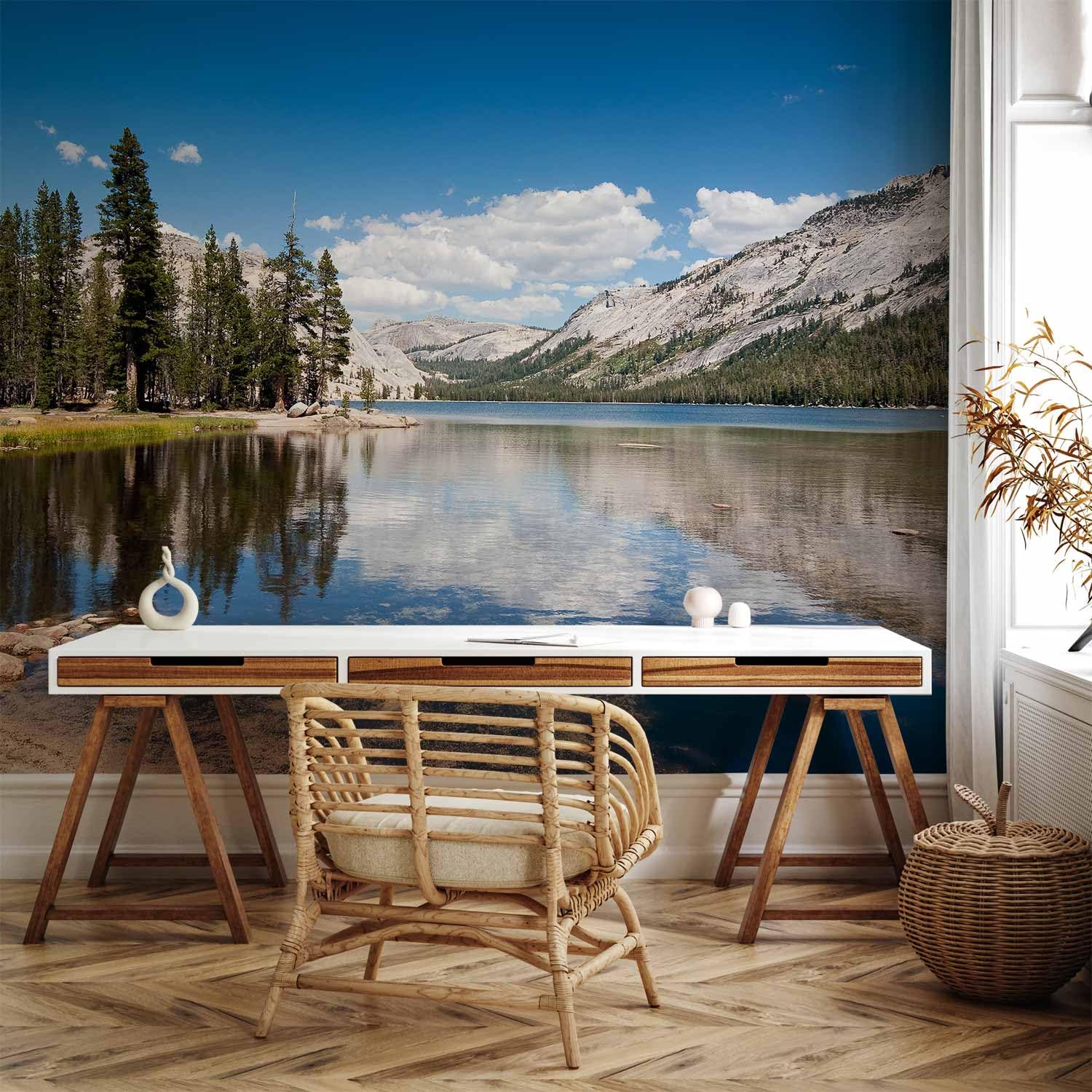 murando - Carta da Parati Moderna per Soggiorno, Paesaggio, 300x210 cm | Fotomurali in TNT, Decorazione da Muro XXL, Carte da Parati Moderne, Lago, Produzione Europea