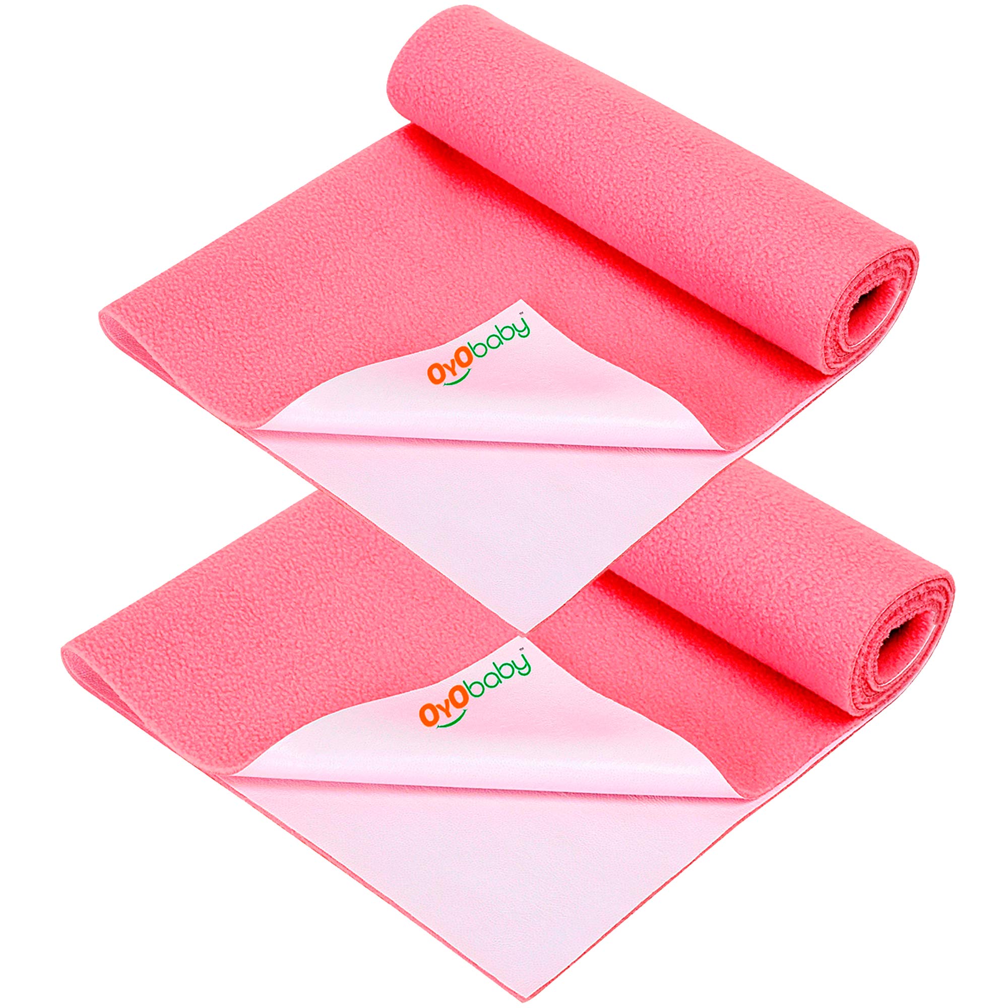 OYO BABYBaby Bed Protector | Waterproof Dry Sheet Medium Combo for Babies | Toddlers | Kids Pack of 2 (Each Size : 70 cm x 100 cm)