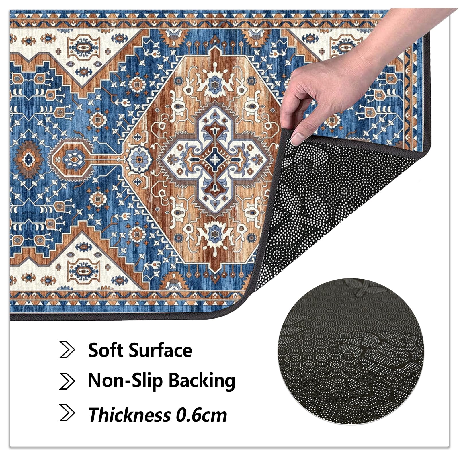 Tappeto Passatoia Corridoio Antiscivolo per Cucina 120 x 350 cm
