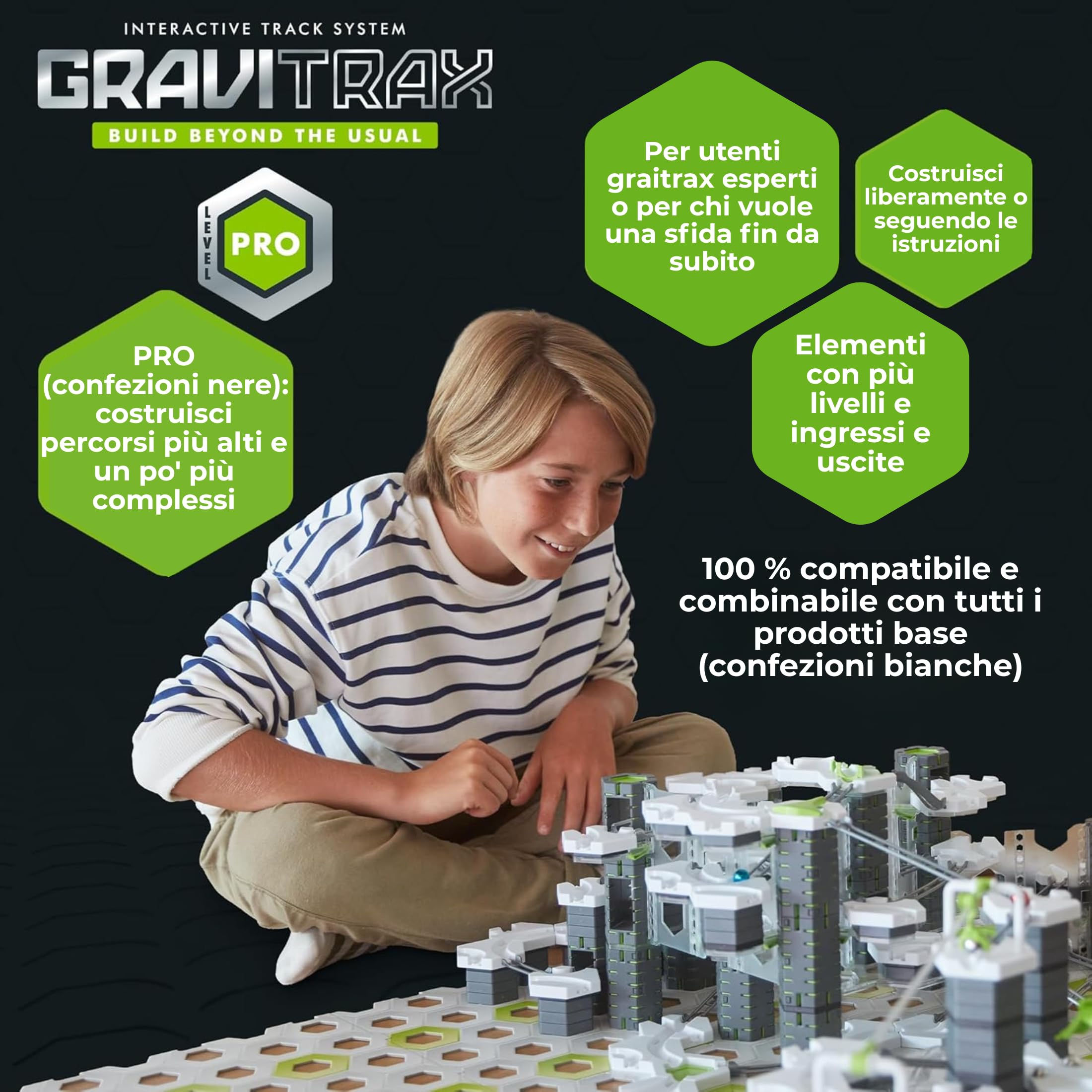 Ravensburger - Gravitrax PRO ThemeSet | Pista Biglie con 190 Pezzi | Rompicapo Bambini con Le Biglie | Giochi Bambino 8 Anni Maschio | Giochi per Bambini Compatibili con Tutti I Gravitrax