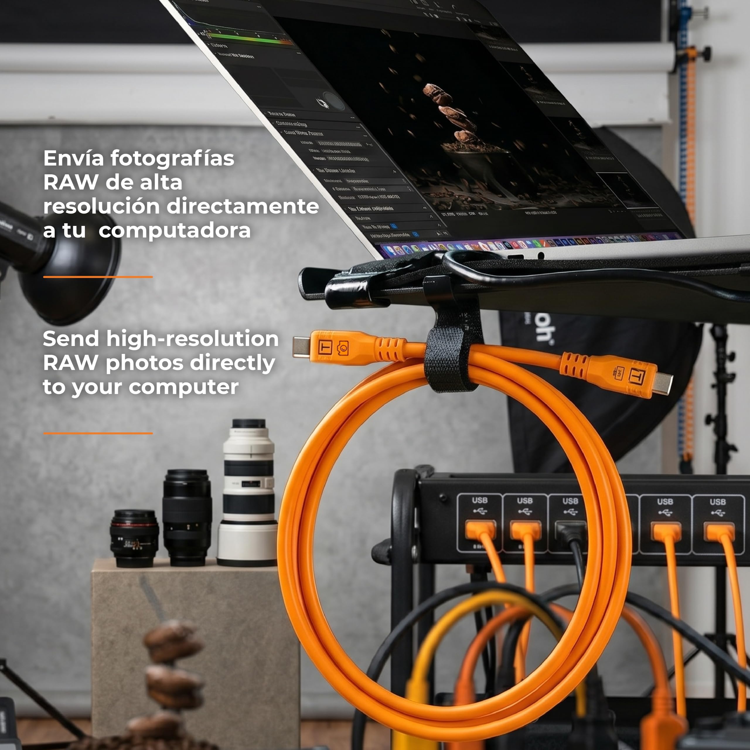 Tether Tools TetherPro Optima 10G USB-C Esclusivo trasferimento dati, cavo dritto a dritto