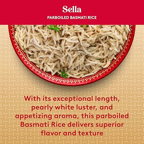 Miniatura 15 de Royal Chef's Secret Sella Basmati Rice - Auténtico arroz blanco parboiled de grano extra largo Basmati - Bolsa de 20 libras
