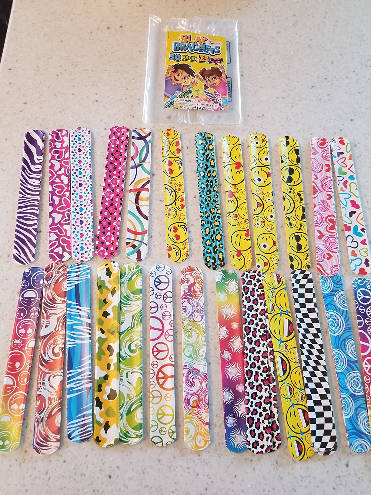 2/mo Finance Giraffe Slap Bracelets For Kids Snap Bracelet Party Favors (50Pack) Buy
