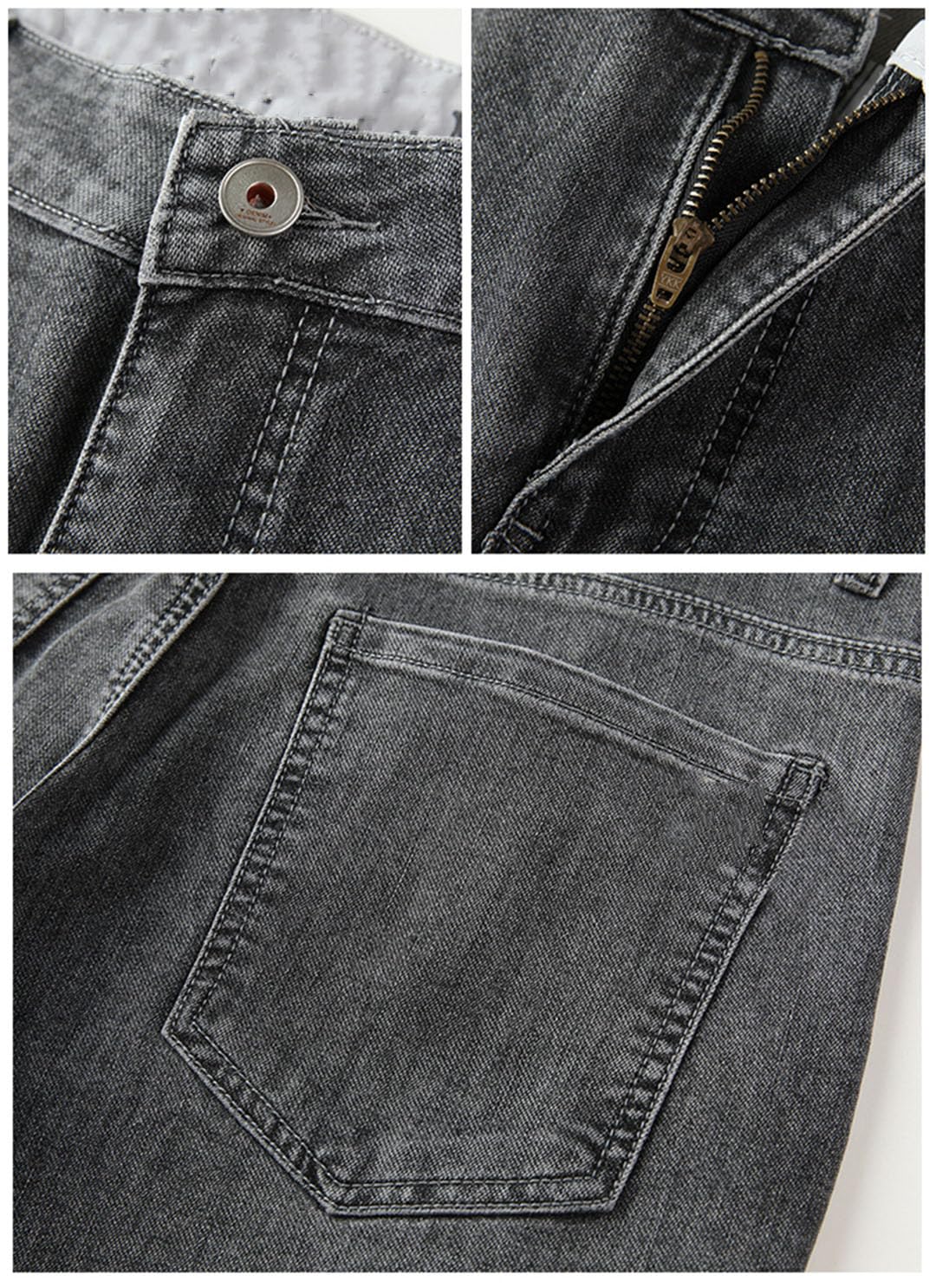 Vogrtcc Pantalones De Hombre Rectos Elásticos Business Regular Fit Jeans