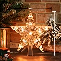 Vista 6 de Brizled Estrella Inteligente para la Copa del Árbol de Navidad, 7.5" Estrella Iluminada con 11 LED para Copa de Árbol, Estrella de Navidad