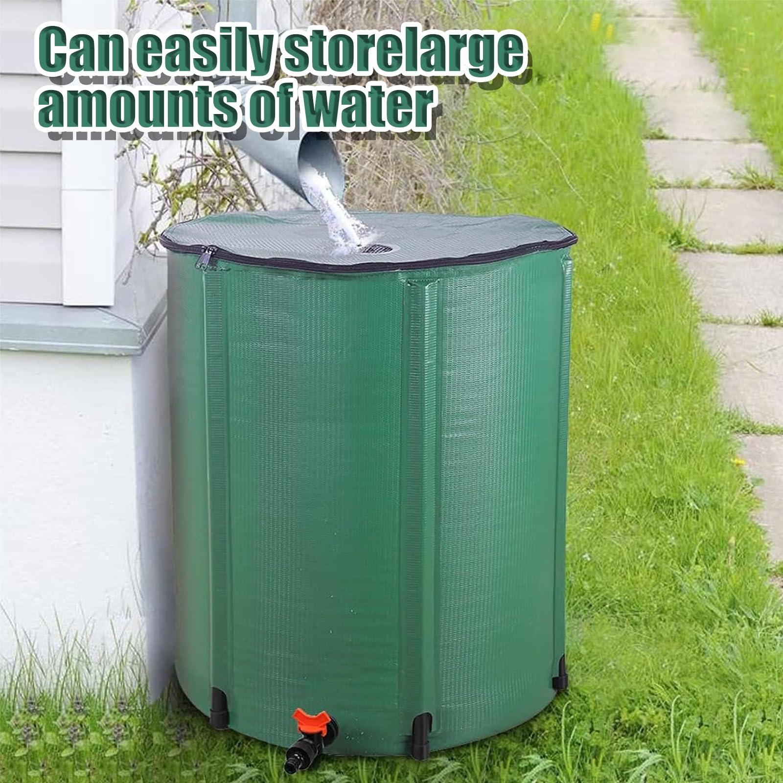 Sistema de recolección de Agua de Lluvia para Exteriores, Barril de Lluvia de 1000 l, colector de Agua para jardín, ahorrador de Agua para jardinería doméstica y riego.