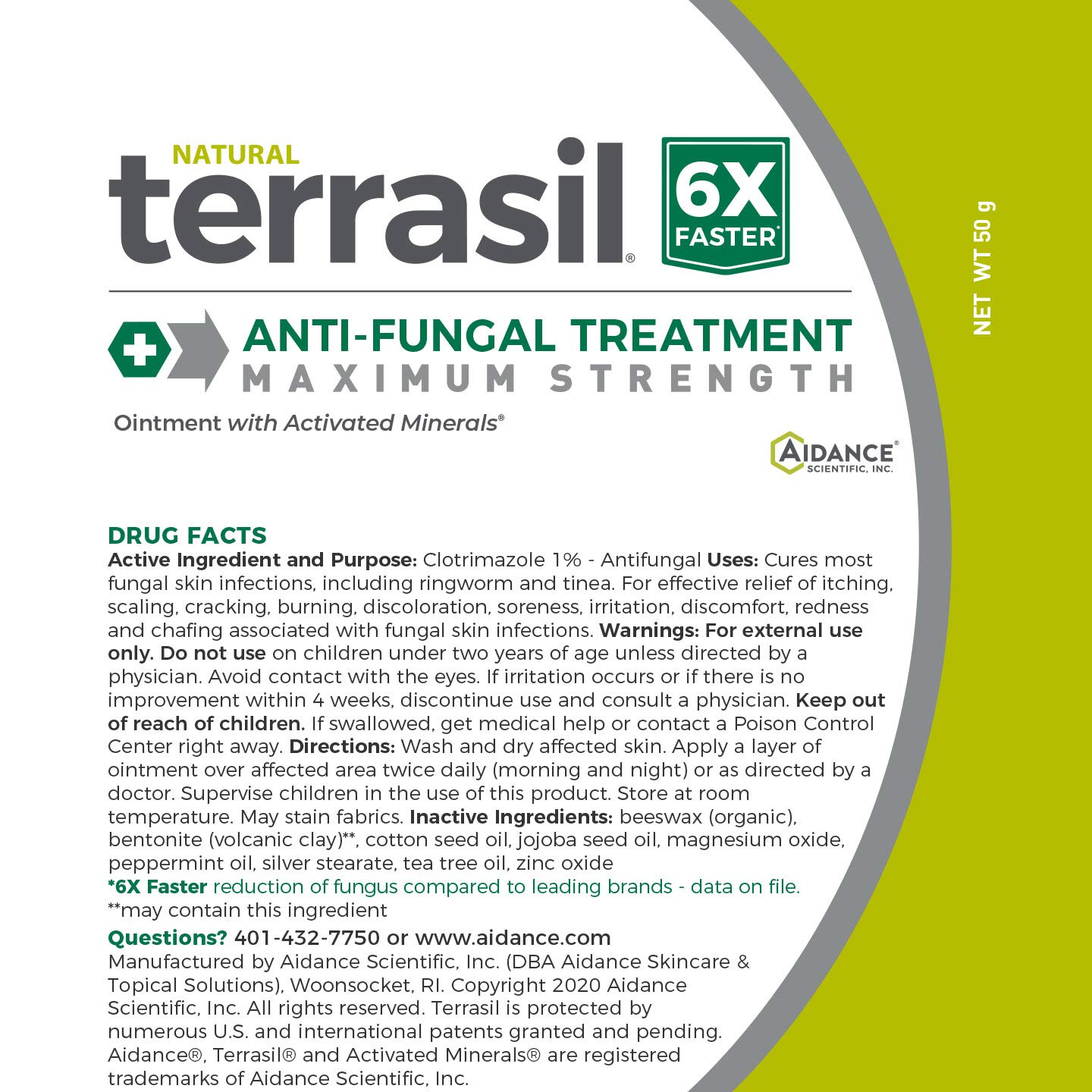 Terrasil Antifungal Treatment Max 50gm 6X Faster Healing, Natural Soothing Clotrimazole OTC