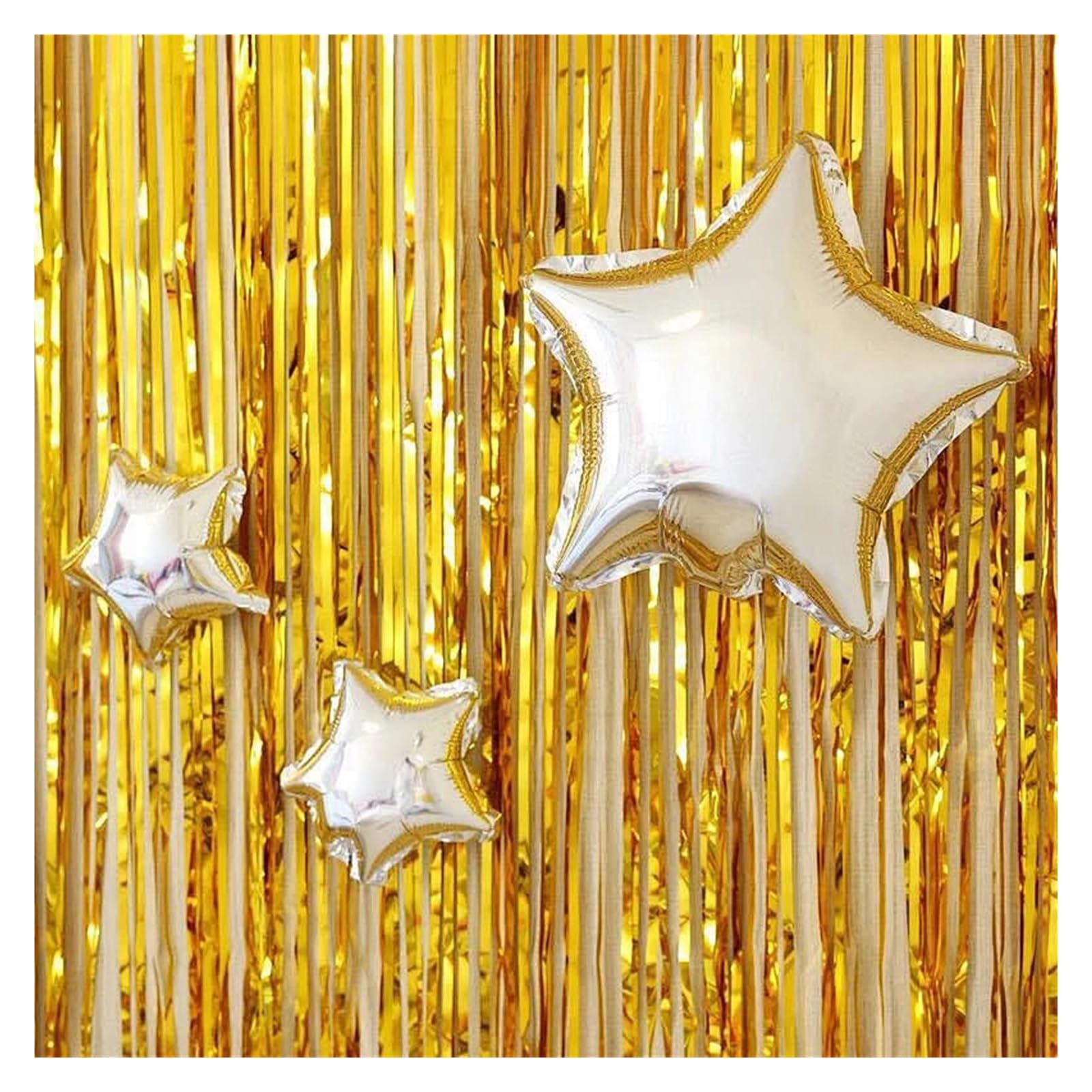 Rideaux à Pampilles Paillettes, 34 pièces, Fournitures de décoration Fond for fête d'anniversaire Mariage, Enterrement Vie Jeune Fille pour Cuisine(Gold)