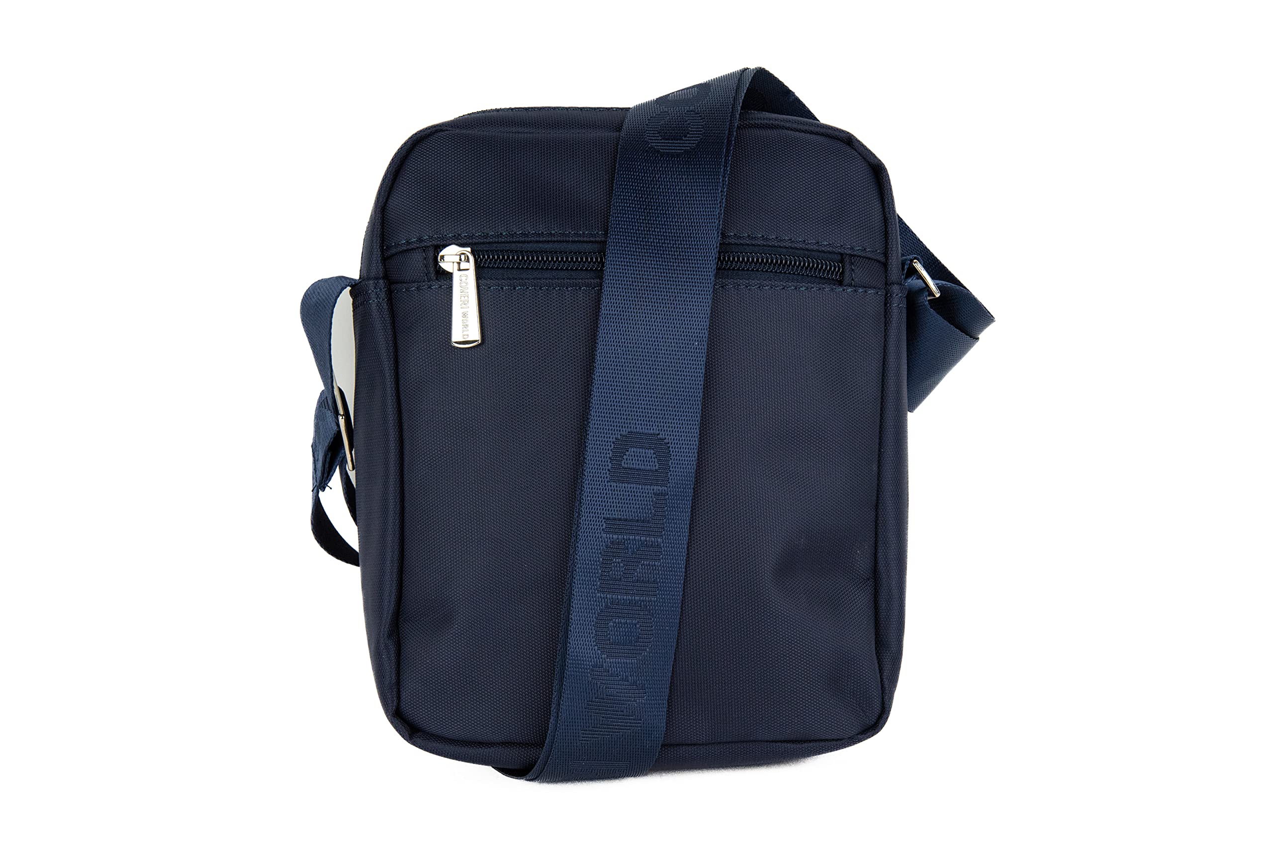 COVERI WORLD Borsello Uomo Impermeabile Tracolla Regolabile Porta Cellulare poliestere art CW1171 Blu 20x21x5 cm