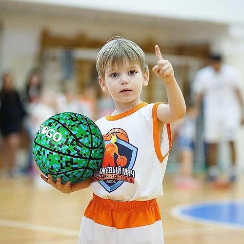 Miniatura 4 de Pelota de baloncesto oficial de goma para interiores y exteriores, tamaño 34567 para niños, jóvenes, adolescentes, niños y niñas, ideas de regalo