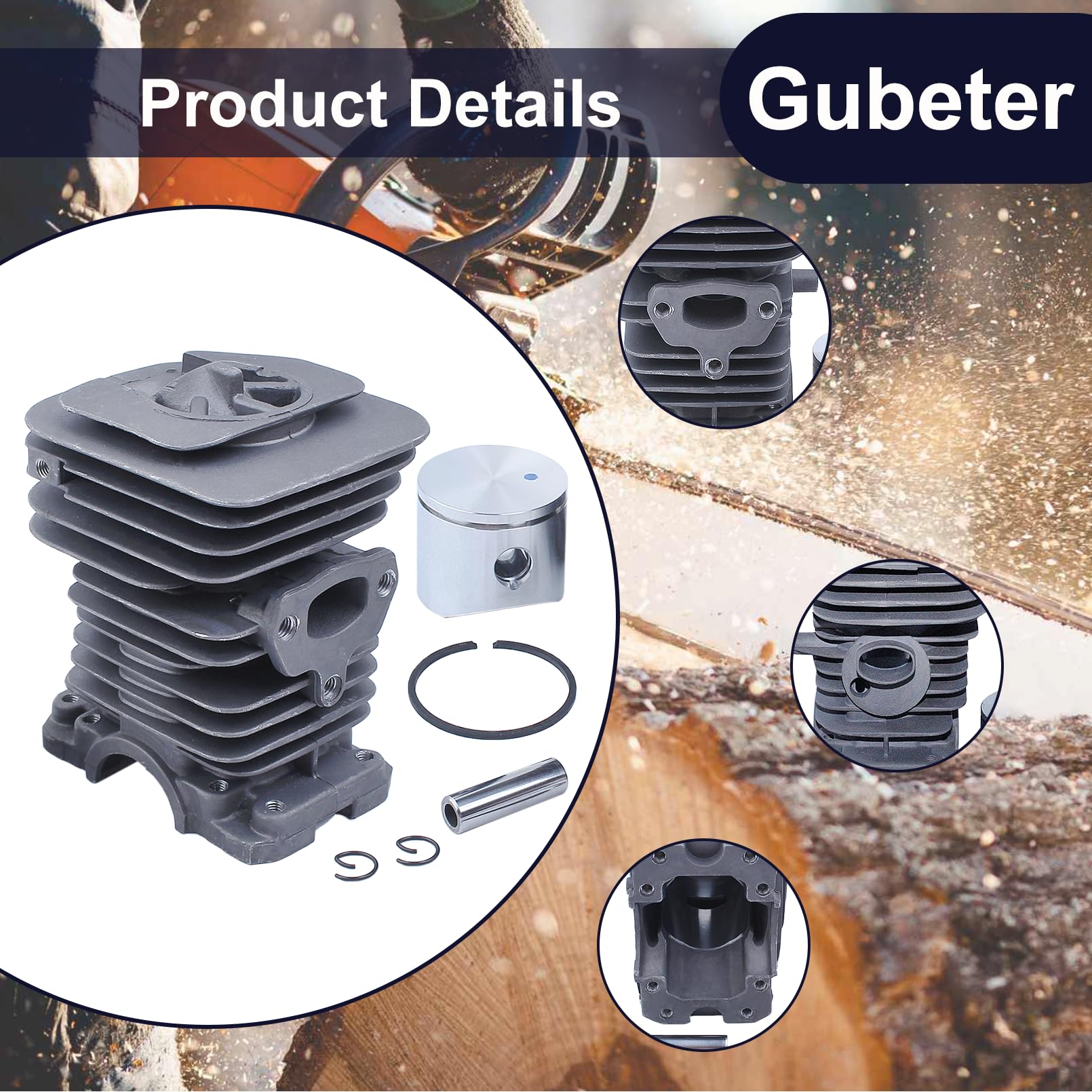 Kit Guarnizioni Cuscinetto Manovella Pistone Cilindro 40Mm, Per Motosega Per Husqvarna 136 137 141 142, 530069941, 530 06 99 41, 530 02 97 94, 503920801, 530056363, 503161602, 503161602