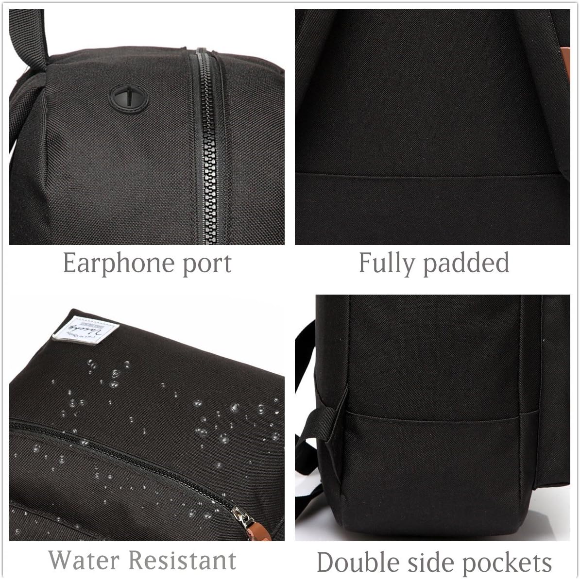 VASCHY School Backpack, Unisex Slim Lightweight Water-resistant Backpack for Men Women College Schoolbag Travel Bookbag - Image 5