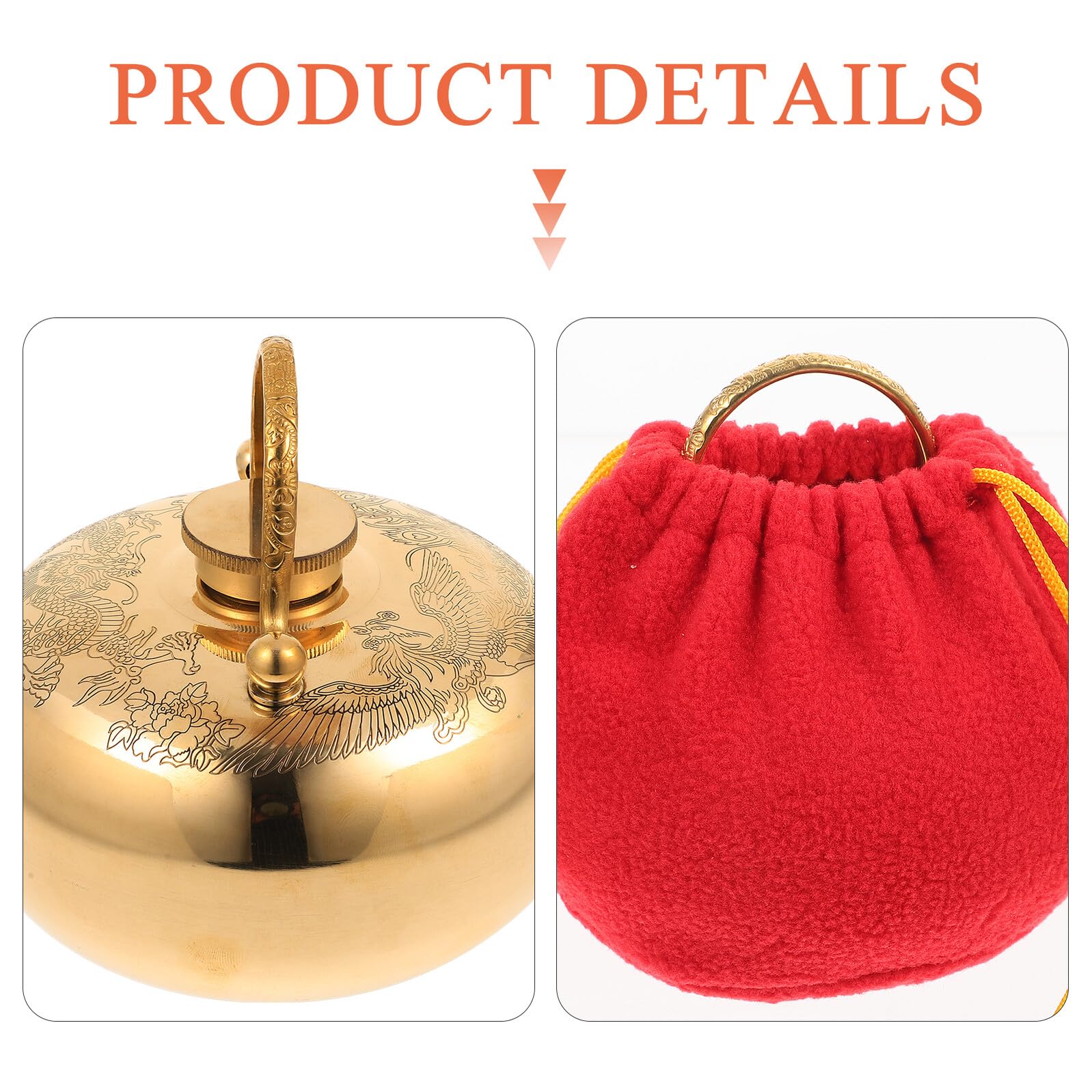 Alasum Kupfer Handwärmer 13cm Klein Tragbarer Warmwasser Wärmbeutel für Hände und Füße Kompakter Metall Warmwasserherd für Winter Sicher und Langlebig Zufällige Farbe Zufällige Farbe