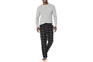 Men's Pajama Set: Beverly Hills Polo Club Fleece Thermal Top and Bottoms