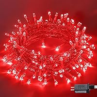 Vista 23 de JMEXSUSS 200 luces LED de Halloween para el aire libre, 66 pies, luces moradas y naranjas para decoraciones de Halloween, para interiores