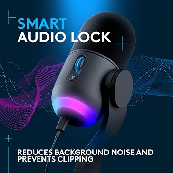 Logitech G Yeti GX Dynamic RGB Gaming Microphone with LIGHTSYNC, USB Mic for Streaming, Supercardioid, USB Plug and Play for PC/Mac - Black