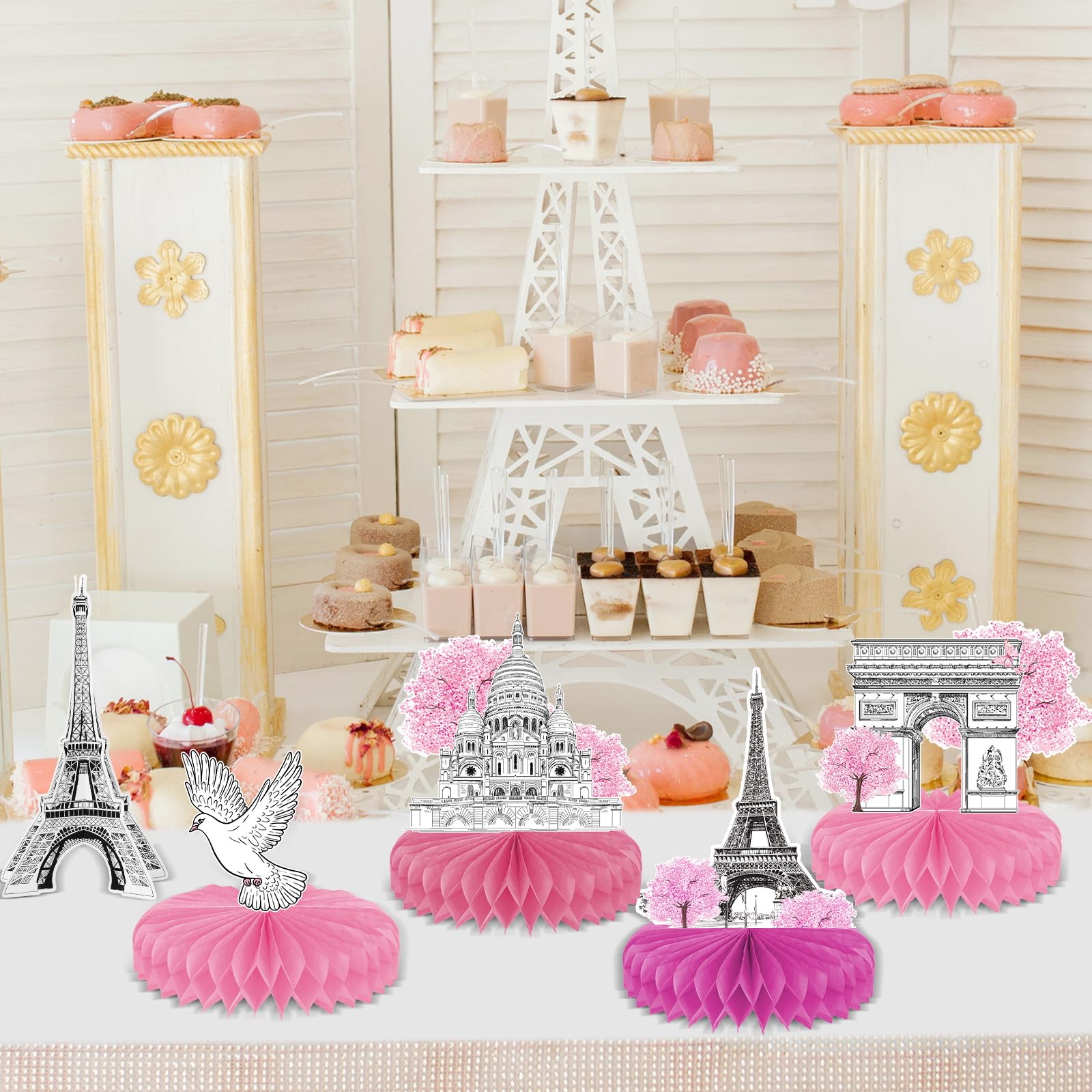 Snapklik.com : 12 PCS Paris Party Decorations Table Toppers Paris