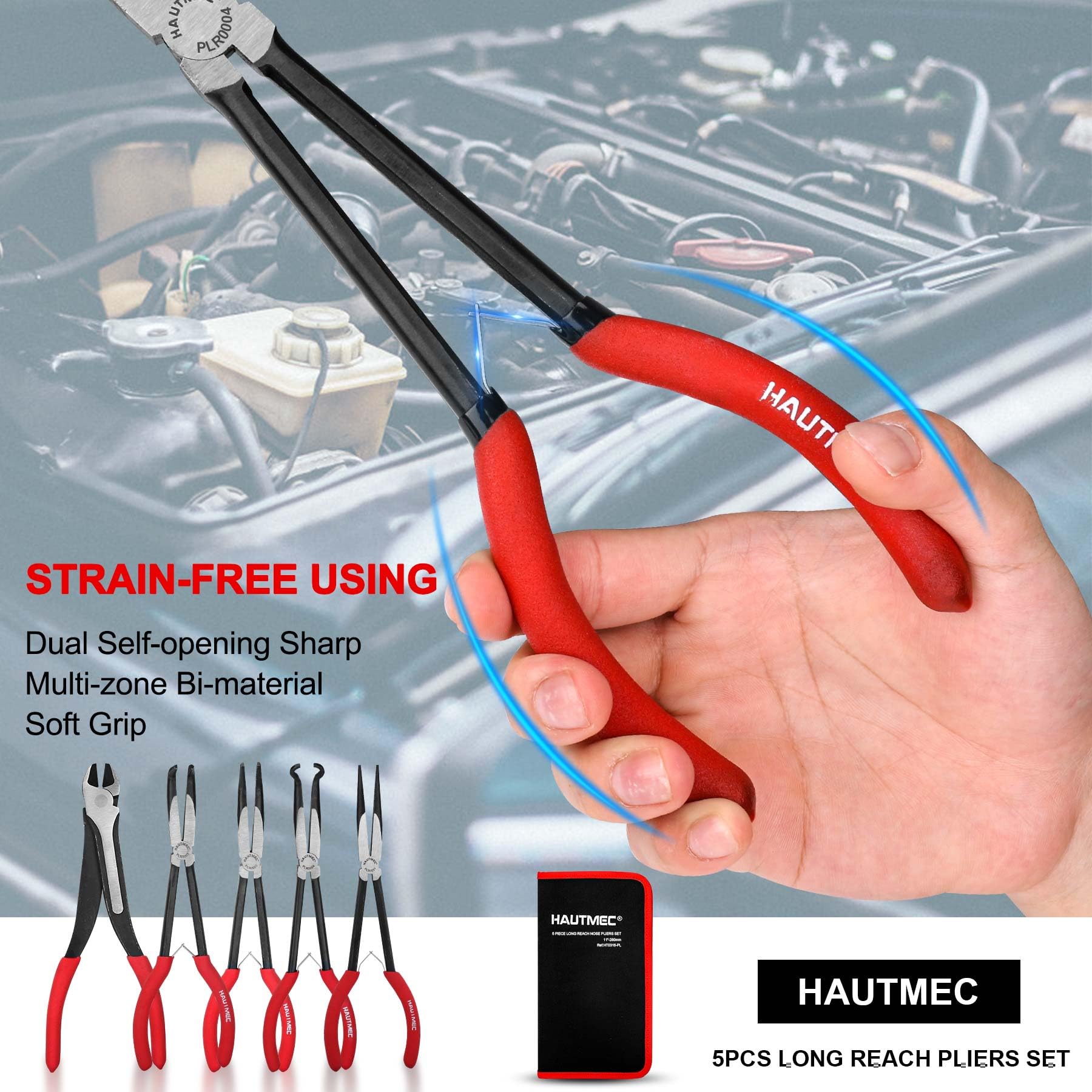 HAUTMEC Long Reach Pliers Set - 5 Pcs -4