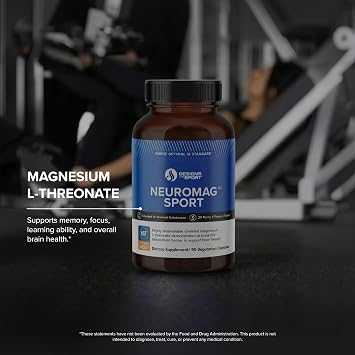 Designs for Sport NeuroMag - Supports Brain Health & Function* - With Magtein Magnesium L-Threonate - Vegetarian - 90 Capsules, 30 Servings
