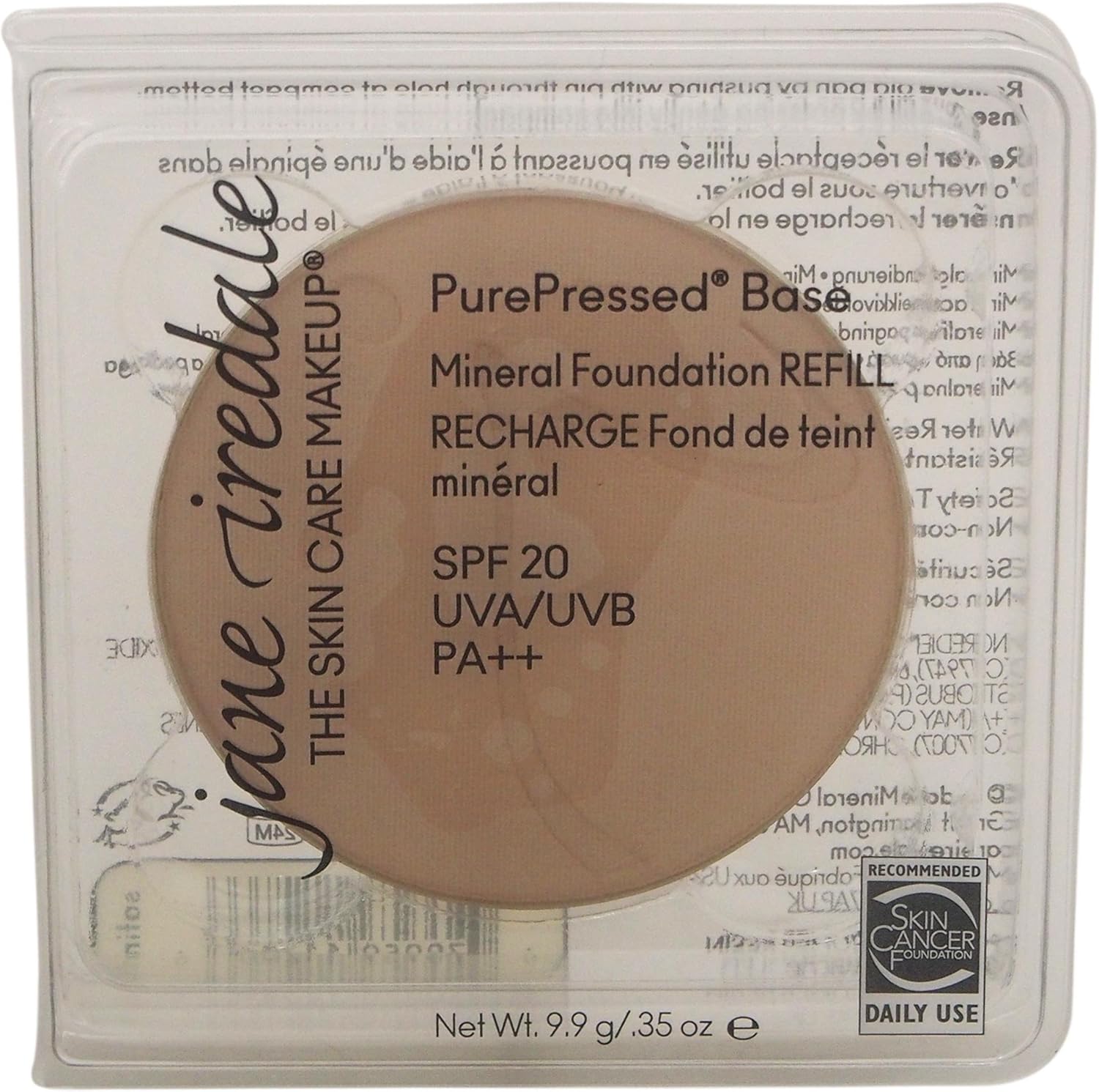 Jane Iredale PurePressed Base SPF 20 Refill, Satin, 9.9 g Amazon.co