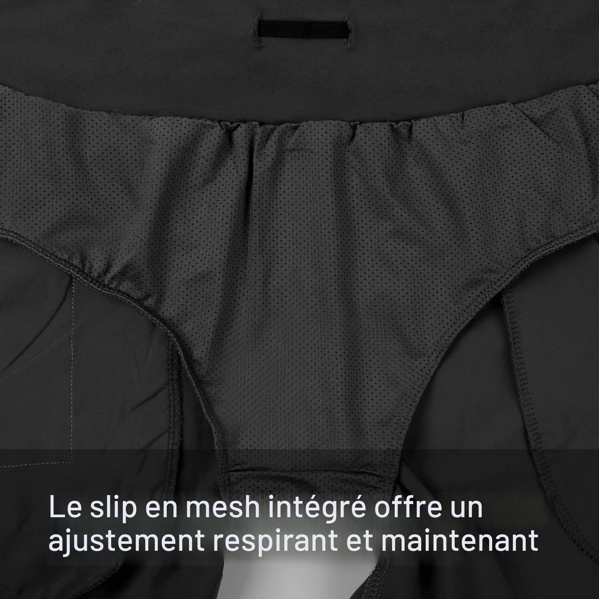 Libin Short Running Femme Taille Haute Doublure à Séchage Rapide 7'' Summer Sport Shorts de Tennis Volley Gym Running Randonnee avec et Poches Zippées