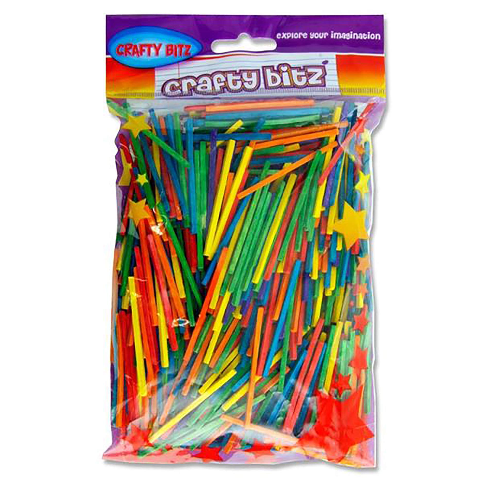 Premier Stationery Crafty Bitz Coloured Matchsticks. 75g
